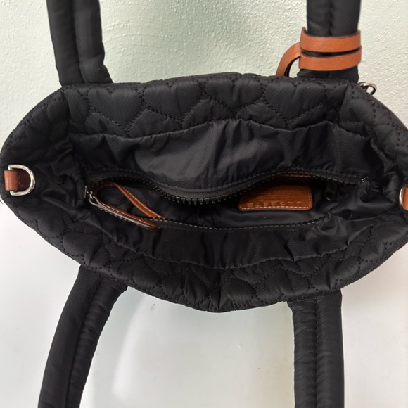 Brighton Heart to Heart Quilted Black Tote Bag Purse. *MISSING SHOULDER STRAP - Picture 6 of 7